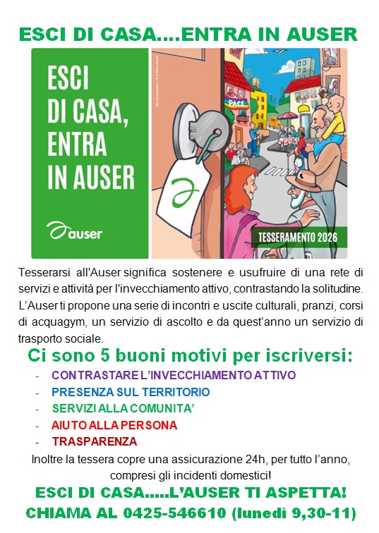 FESTA TESSERAMENTO AUSER CASTELBALDO 2026